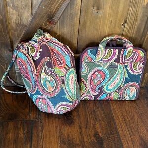 Vera Bradley Paisley Toiletry Bag Set